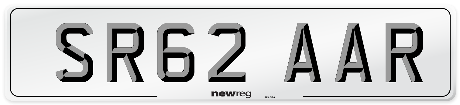 SR62 AAR Number Plate from New Reg